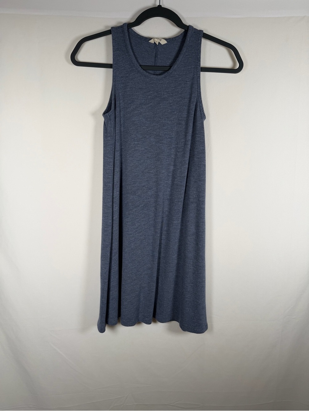Madewell Sleeveless Swing Dress in Heathered Navy